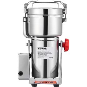 1000g Electric Grain Mill Grinder, High Speed 3750W Commercial Grinders, Stainless Steel Pulverizer Powder Machine, Swing Type