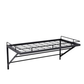 Pot Rack Wall Mounted, 24 inch Pot and Pan Hanging Rack, Pot and Pan Hanger with 12 S Hooks, 55 lbs Loading Weight, Ideal for Pans, Utensils