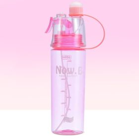 Portable Outdoor Sports Mist Spray Cup (Option: Pink-600ML)